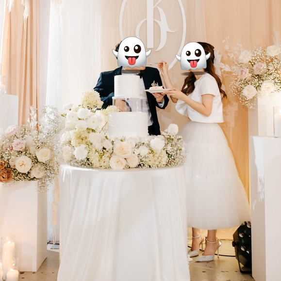 Custom made wedding reception 2 pieces set dress - Picture 3 of 5